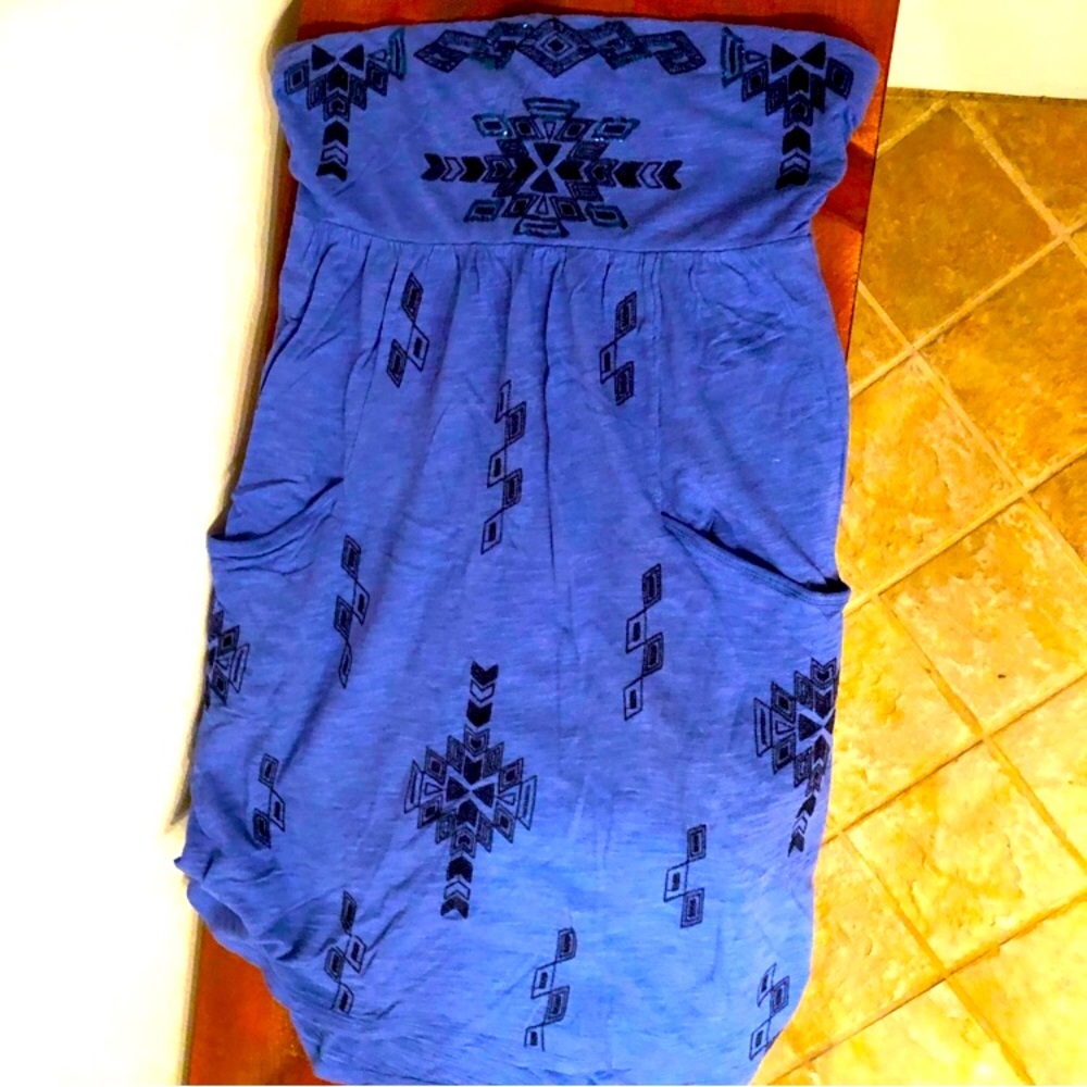 EUC sundress blue with sequined design